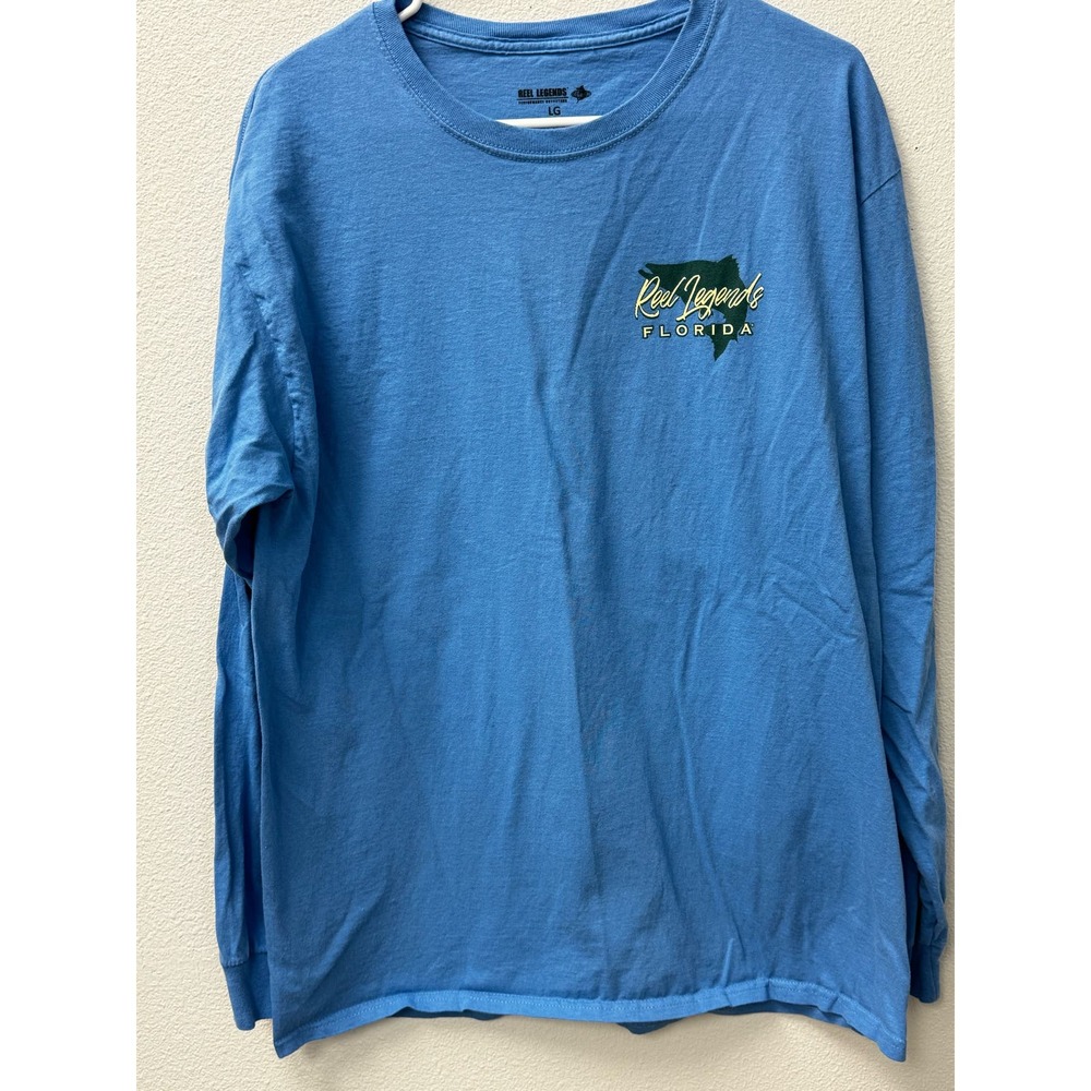 Reel Legends Men's Long Sleeve T-Shirt Blue Size L Sword‎ Fish